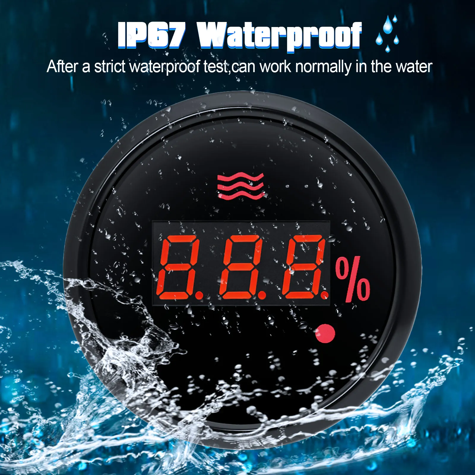 A Universal 52MM Water Level Gauge 0-190 OHM 240-33 OHM Water Level Indicator with Alarm Light For Marine Boat Car Truck 12V 24V
A Universal 52MM Water Level Gauge 0-190 OHM 240-33 OHM Water Level Indicator with Alarm Light For Marine Boat Car Truck 12V 24V