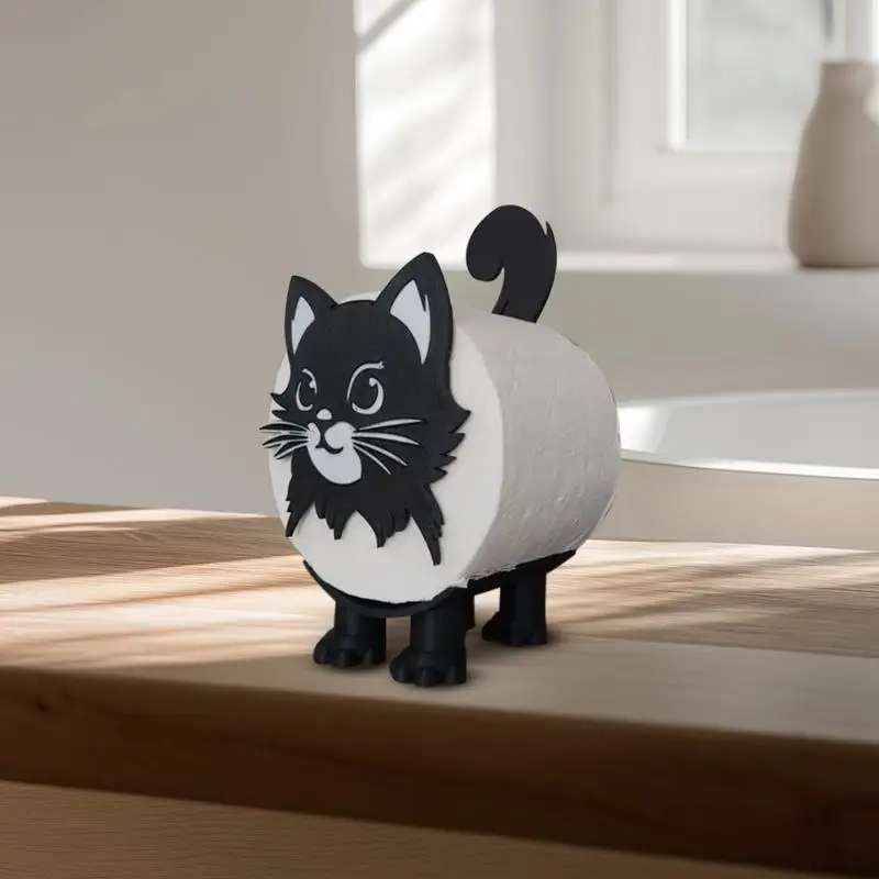 Toilet Paper Roll Holder 3D Printed Cat Tissue Paper Roll Storage Stand Bathroom Self-standing Tissue Rack Aesthetic Accessory
Toilet Paper Roll Holder 3D Printed Cat Tissue Paper Roll Storage Stand Bathroom Self-standing Tissue Rack Aesthetic Accessory