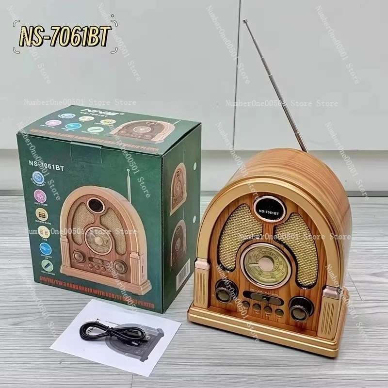 Retro Wooden Look Tabletop Radio Classic Bluetooth Multi Band Card Rechargeable Home Decoration Clear Sound Portable NS-7061BT
Retro Wooden Look Tabletop Radio Classic Bluetooth Multi Band Card Rechargeable Home Decoration Clear Sound Portable NS-7061BT