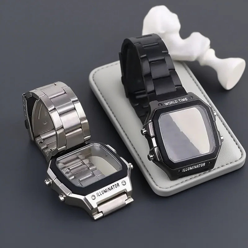 Stainless Steel Watch band For casio G-shock Small square AE1200 Replacement men Metal Bezel Strap Case Accessories WithTools
Stainless Steel Watch band For casio G-shock Small square AE1200 Replacement men Metal Bezel Strap Case Accessories WithTools