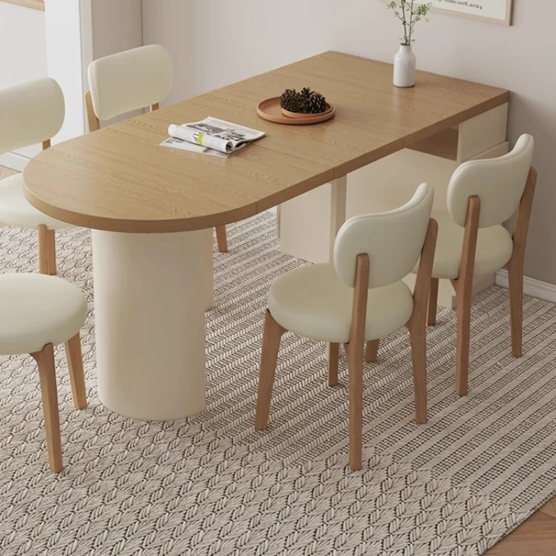 French cream wind retractable dining table household oval dining table folding semicircular table
French cream wind retractable dining table household oval dining table folding semicircular table