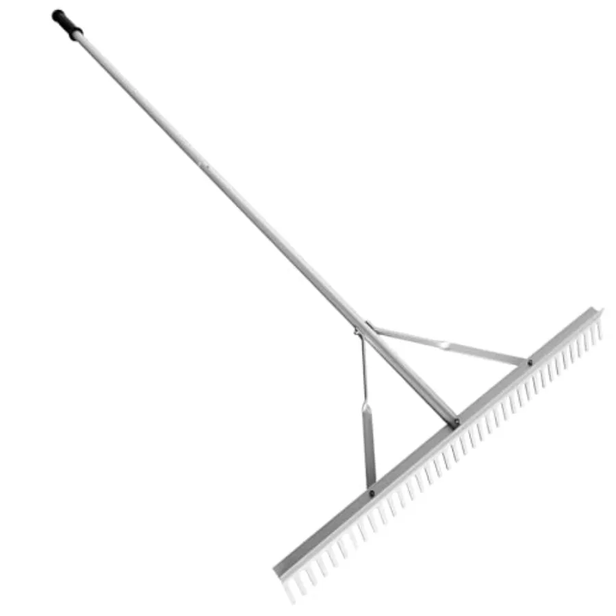 36 Head Aluminum Garden Rake 76 inch Long Handle with 37 Tines Landscape Metal Rake for Lawns Loosening Soil Weeding Lake
36 Head Aluminum Garden Rake 76 inch Long Handle with 37 Tines Landscape Metal Rake for Lawns Loosening Soil Weeding Lake