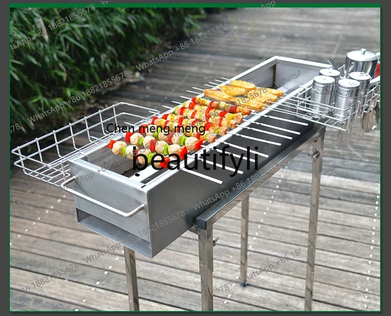 FF 304 stainless steel grill patio thickened charcoal kebab grill outdoor camp grill
FF 304 stainless steel grill patio thickened charcoal kebab grill outdoor camp grill