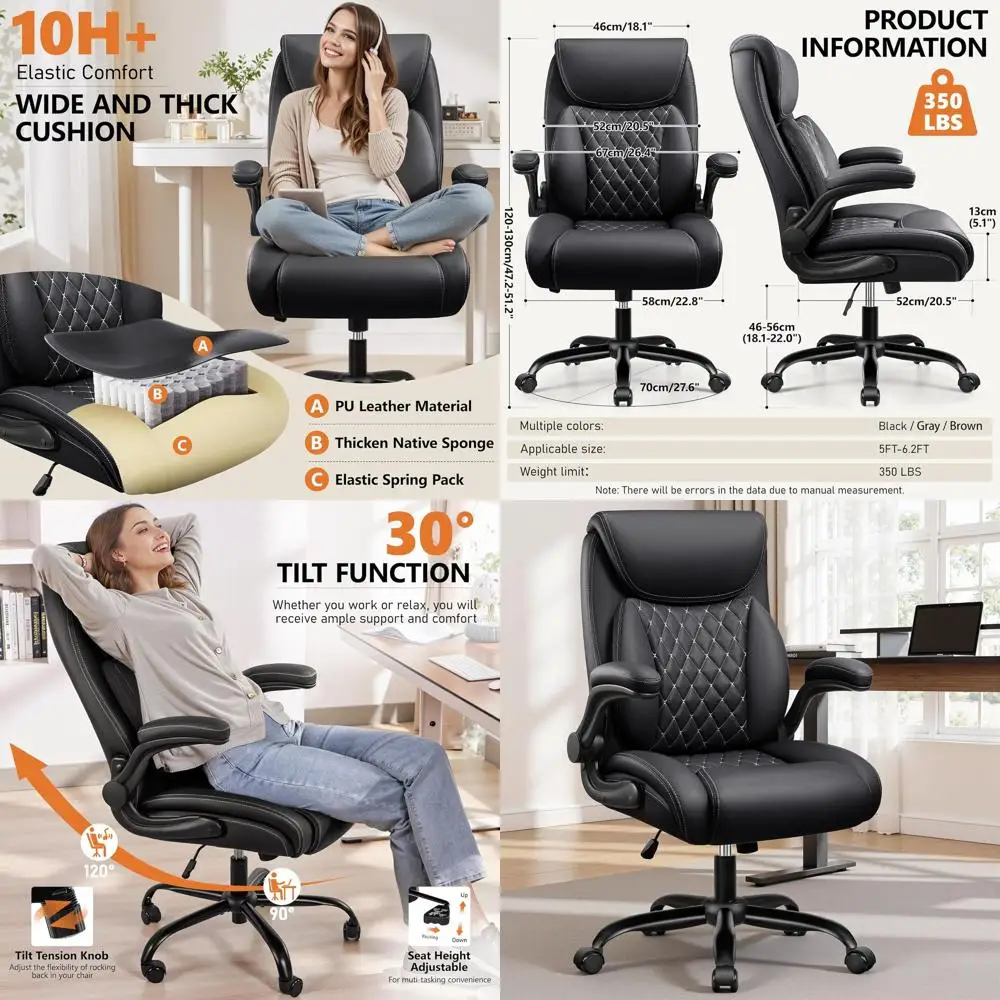 Oice Chair, Ergonomic Computer Desk Chairs with Lumbar Support or Lower Back Pain Relie, Executive Leather Home Chair Comy with
Oice Chair, Ergonomic Computer Desk Chairs with Lumbar Support or Lower Back Pain Relie, Executive Leather Home Chair Comy with