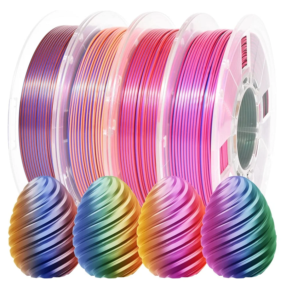 Tricolor Filament Silk PLA 1.75mm 1kg/500g/250g/200g 3D Printer Filament Multicolor PLA Triple Colors Red Blue Green Gold Bundle
Tricolor Filament Silk PLA 1.75mm 1kg/500g/250g/200g 3D Printer Filament Multicolor PLA Triple Colors Red Blue Green Gold Bundle