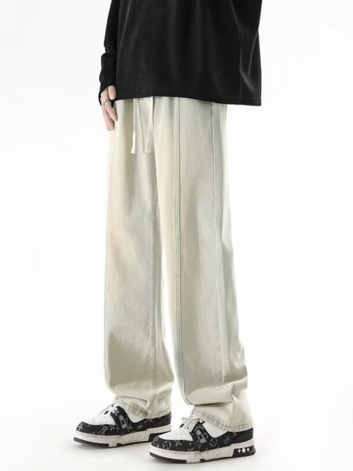 American Mud Color Men's Jeans Trendy High Street Vibe Waed Vintage Loose Straight Leg Wide Leg Autumn Long Pants
American Mud Color Men's Jeans Trendy High Street Vibe Waed Vintage Loose Straight Leg Wide Leg Autumn Long Pants