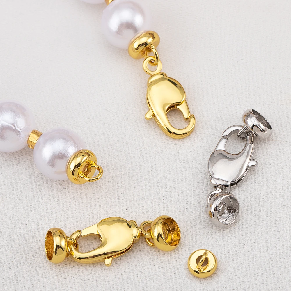 18K Gold Plated Trendy Brass Lobster Clasps Jewellery Connector Clasps End Cap Fastener For DIY Jewelry Making Hooks Accessories
18K Gold Plated Trendy Brass Lobster Clasps Jewellery Connector Clasps End Cap Fastener For DIY Jewelry Making Hooks Accessories