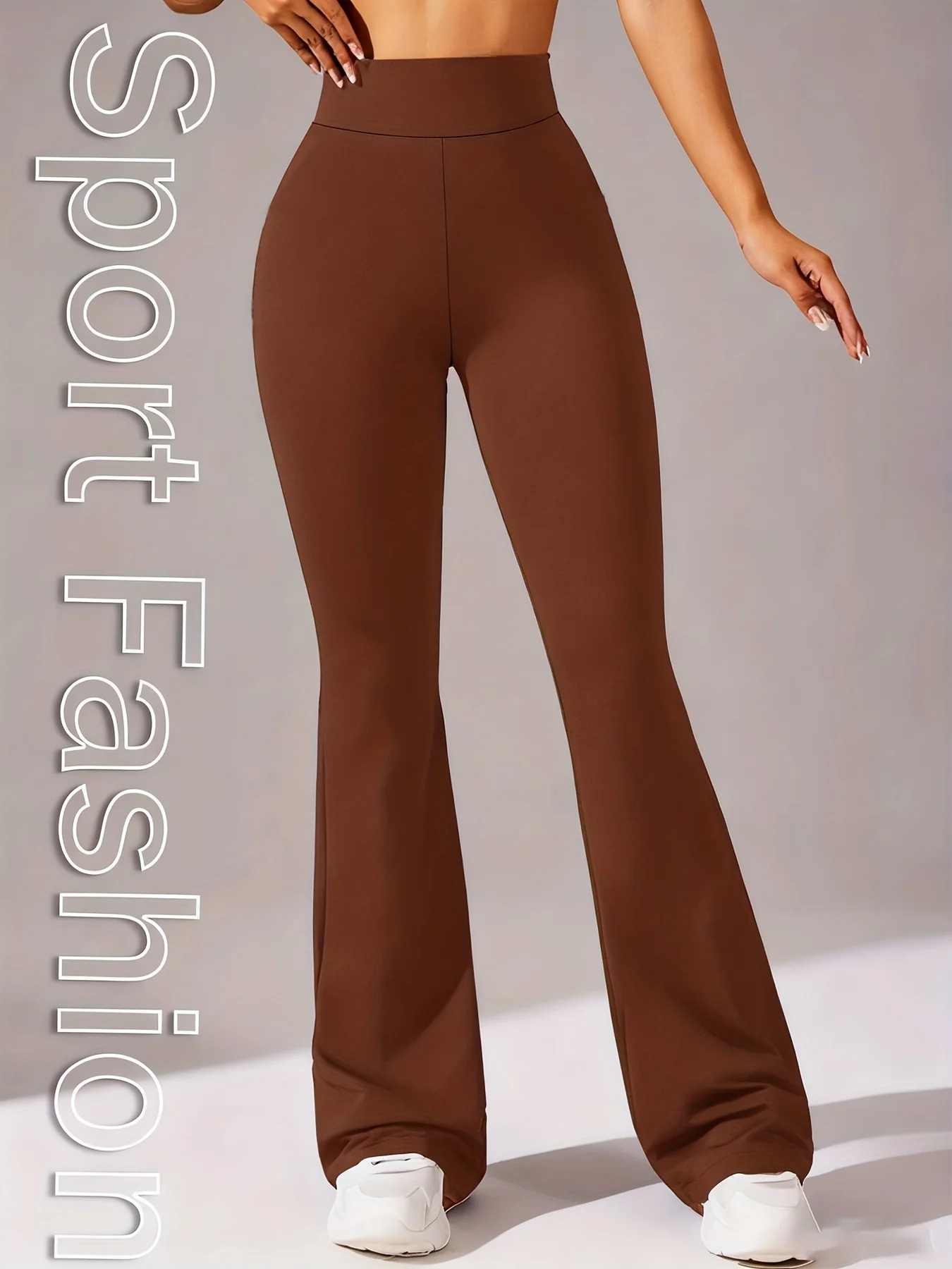 Женские расклешенные брюки кофейного цвета с высокой талией, эластичные брюки для йоги, повседневная спортивная одежда, длинные брюки в ретро-стиле
Женские расклешенные брюки кофейного цвета с высокой талией, эластичные брюки для йоги, повседневная спортивная одежда, длинные брюки в ретро-стиле