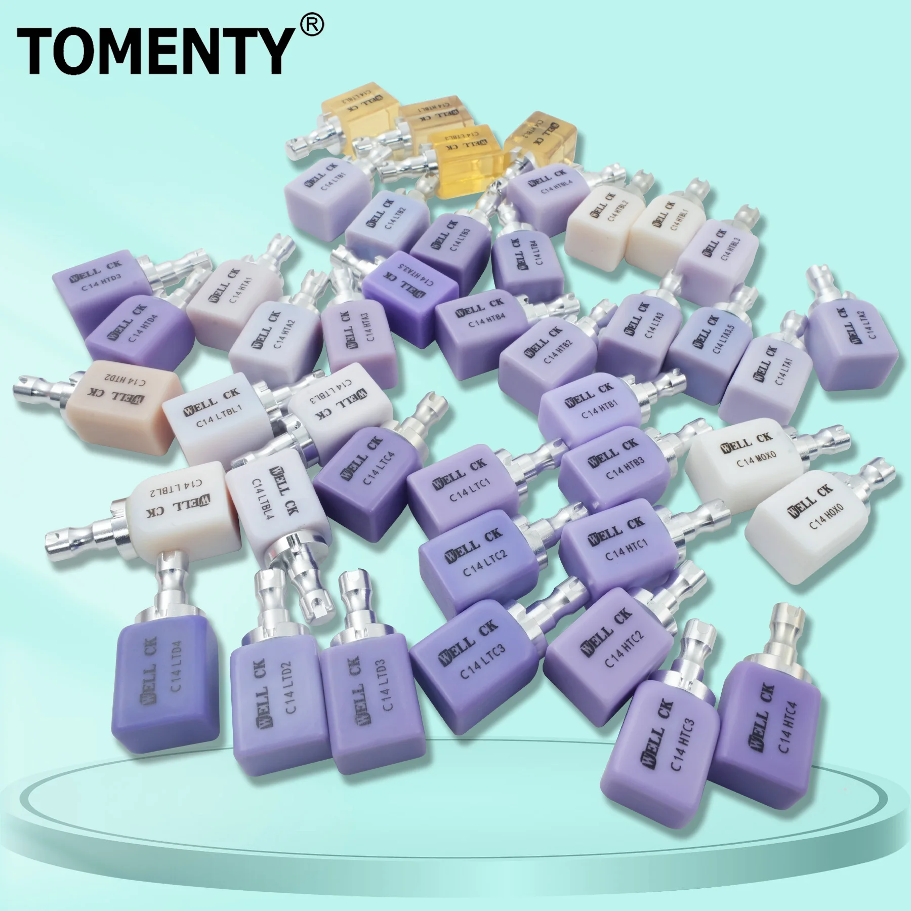 TOMENTY 5pcs/Box Dental Lab Lithium Disilicate C14 Glass Ceramic Blocks HT/LT/MO For CAD CAM Cerec Veneer Dentistry Materials
TOMENTY 5pcs/Box Dental Lab Lithium Disilicate C14 Glass Ceramic Blocks HT/LT/MO For CAD CAM Cerec Veneer Dentistry Materials