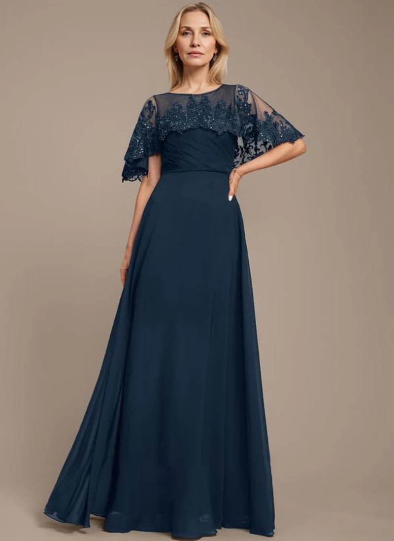 Womens Cap Sleeve Mother of The Bride Dresses for Women Lace Applique Chiffon Evening Formal Gowns
Womens Cap Sleeve Mother of The Bride Dresses for Women Lace Applique Chiffon Evening Formal Gowns