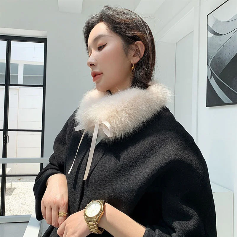 Winter Women's Fashion Fur Scarf Russian Outdoor Solid Color Thickened Fox Hair Ribbon Scarf Sweet Small Fur Collar
Winter Women's Fashion Fur Scarf Russian Outdoor Solid Color Thickened Fox Hair Ribbon Scarf Sweet Small Fur Collar