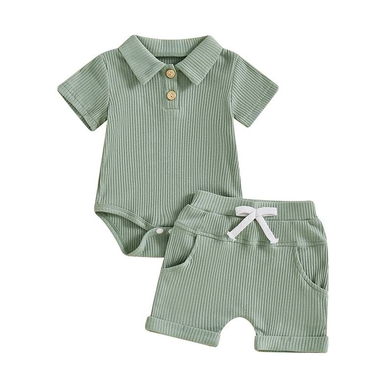 Baby Boys 2Pcs Summer Outfits Short Sleeve Lapel Collar Romper Shorts Set Newborn Clothes
Baby Boys 2Pcs Summer Outfits Short Sleeve Lapel Collar Romper Shorts Set Newborn Clothes