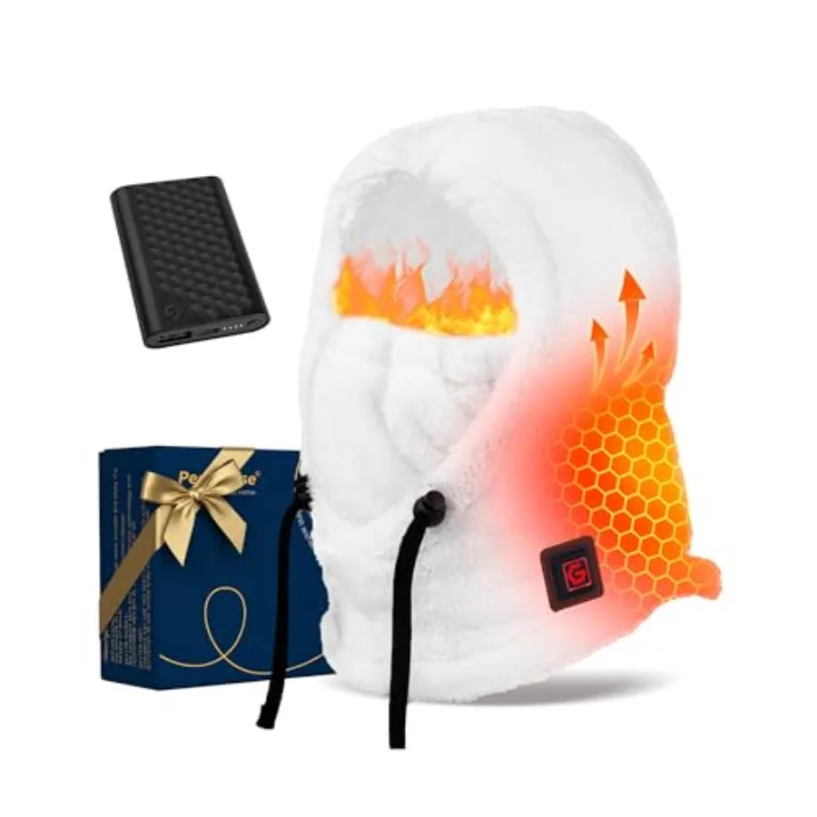 Heated Balaclava with Rechargeable 6000 mAh Battery Pack for Women Warm Winter Gift Thermal Protection Black Lightweight and Fl
Heated Balaclava with Rechargeable 6000 mAh Battery Pack for Women Warm Winter Gift Thermal Protection Black Lightweight and Fl