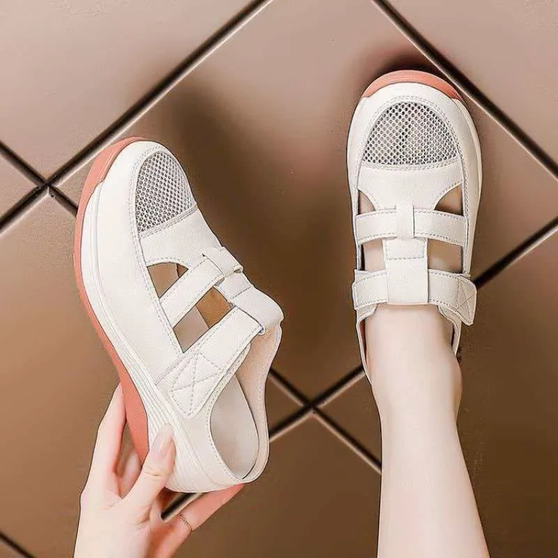 Women's Wedge Mules Round Toe Slip on Cutout Walking Sneakers Mesh Toe Panel Hook and Loop Strap Casual Outdoor Footwear 2026
Women's Wedge Mules Round Toe Slip on Cutout Walking Sneakers Mesh Toe Panel Hook and Loop Strap Casual Outdoor Footwear 2026