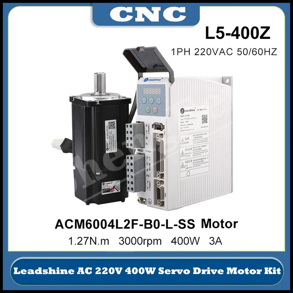 CNC 400W AC Servo Drive L5-400Z Controller Input Voltage 220V 50/60HZ With Servo Motor ACM6004L2F-B0-L-SS 1.27N
CNC 400W AC Servo Drive L5-400Z Controller Input Voltage 220V 50/60HZ With Servo Motor ACM6004L2F-B0-L-SS 1.27N