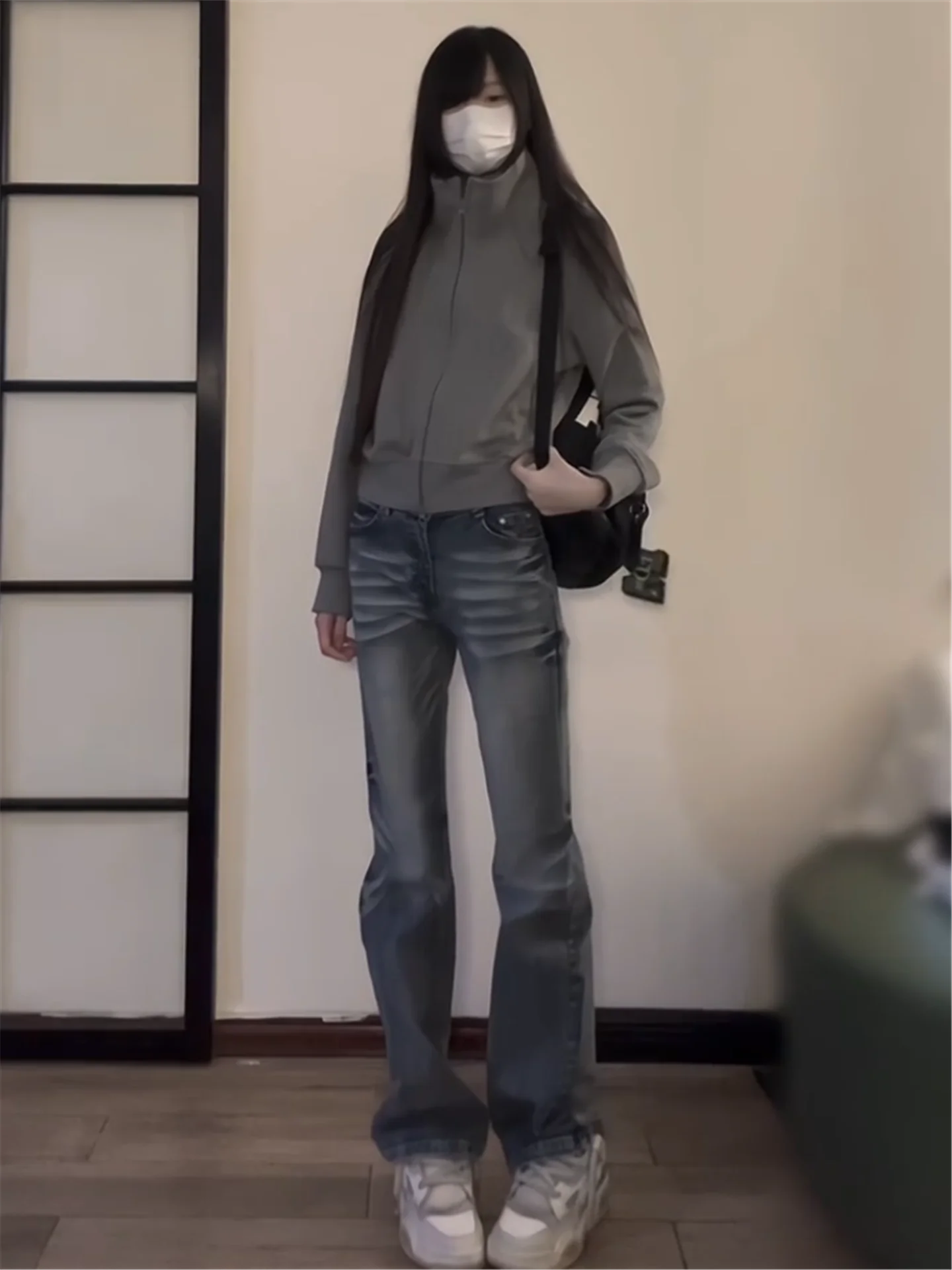 Retro American High Street Blue Low Waist Bell Bottom Jeans Women's Spring Autumn Slimming Long Floor Length Pants
Retro American High Street Blue Low Waist Bell Bottom Jeans Women's Spring Autumn Slimming Long Floor Length Pants