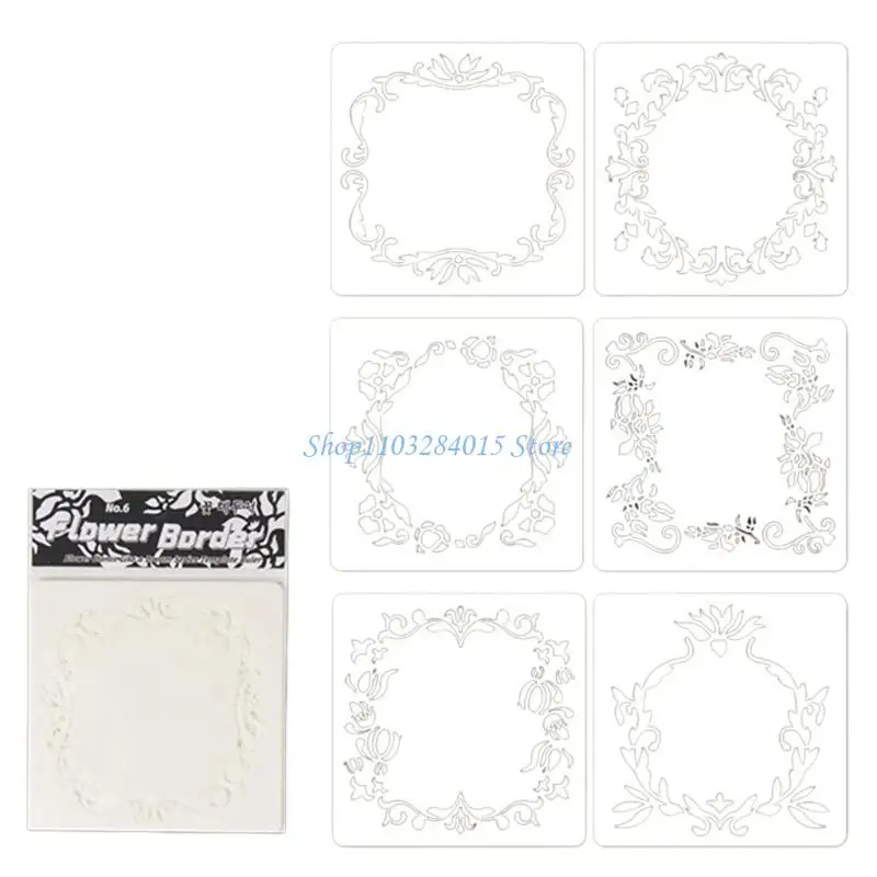 R6FF 6Pcs Hollowed Flower Stencils 5x5Inch PET Drawing Templates for Scrapbooking
R6FF 6Pcs Hollowed Flower Stencils 5x5Inch PET Drawing Templates for Scrapbooking