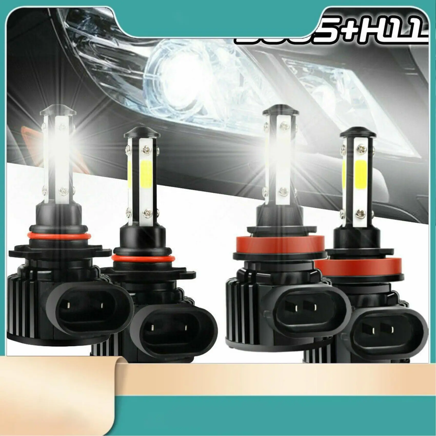 4 шт. Combo 9005 + H11 672000LM Комбинированные 4-сторонние светодиодные фары с высокой и низкой лампочкой 6000K белый-N31R
4 шт. Combo 9005 + H11 672000LM Комбинированные 4-сторонние светодиодные фары с высокой и низкой лампочкой 6000K белый-N31R