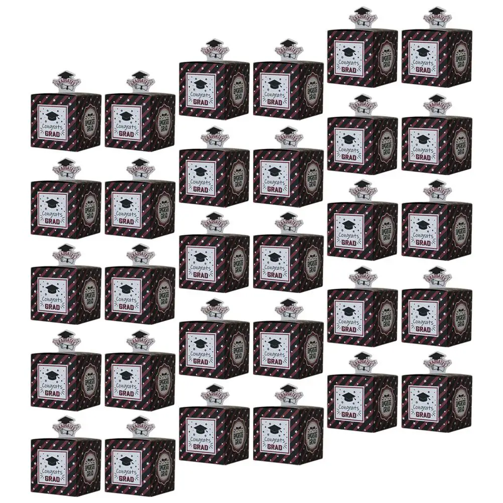 50pcs Square Bachelor Hat Candy Box Gift Packaging Boxes Dessert Paper Graduation Parties Celebrations Sweets Container
50pcs Square Bachelor Hat Candy Box Gift Packaging Boxes Dessert Paper Graduation Parties Celebrations Sweets Container