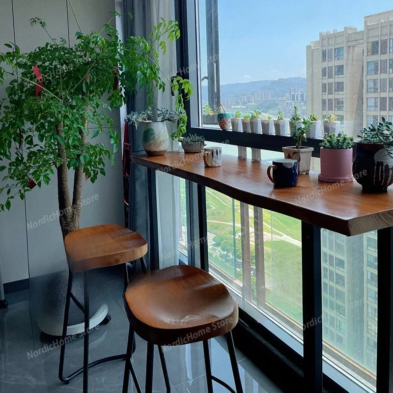 Modern Solid Wood Bar Table Domestic Balcony Lean Against The Wall Senior Bar Table Milk Tea Coffee Saloon Furniture Mesa
Modern Solid Wood Bar Table Domestic Balcony Lean Against The Wall Senior Bar Table Milk Tea Coffee Saloon Furniture Mesa