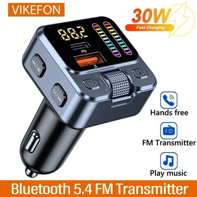 Bluetooth 5.4 FM Transmitter Handsfree Car Radio Modulator Support U Drive TF MP3 Player With PD30W Super Quick Charge Adapter
Bluetooth 5.4 FM Transmitter Handsfree Car Radio Modulator Support U Drive TF MP3 Player With PD30W Super Quick Charge Adapter