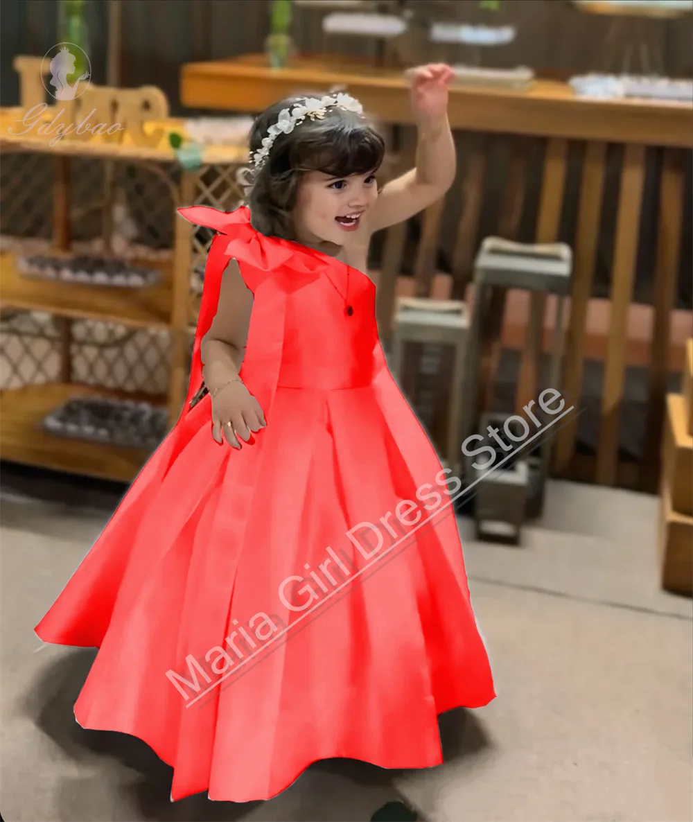 2026 Red Party Gown One-shoulder Sleeve Flower Girl Wedding Birthday Dresses Bow Little Girl Peageant Event Photography
2026 Red Party Gown One-shoulder Sleeve Flower Girl Wedding Birthday Dresses Bow Little Girl Peageant Event Photography