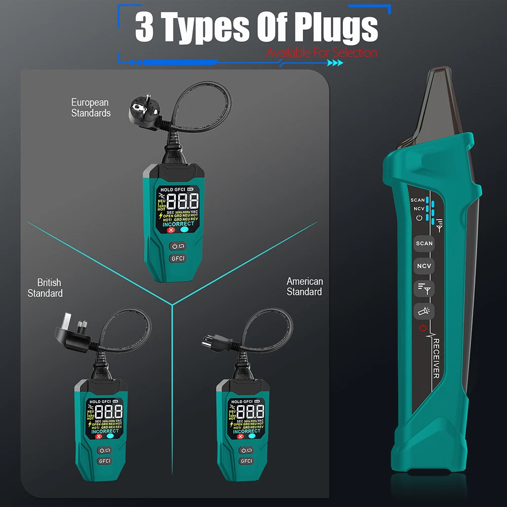 Receiver Based Breaker Locator Paired with Socket Insertable Transmitter for Accurate Circuit Mapping in Complex Panel Setups
Receiver Based Breaker Locator Paired with Socket Insertable Transmitter for Accurate Circuit Mapping in Complex Panel Setups