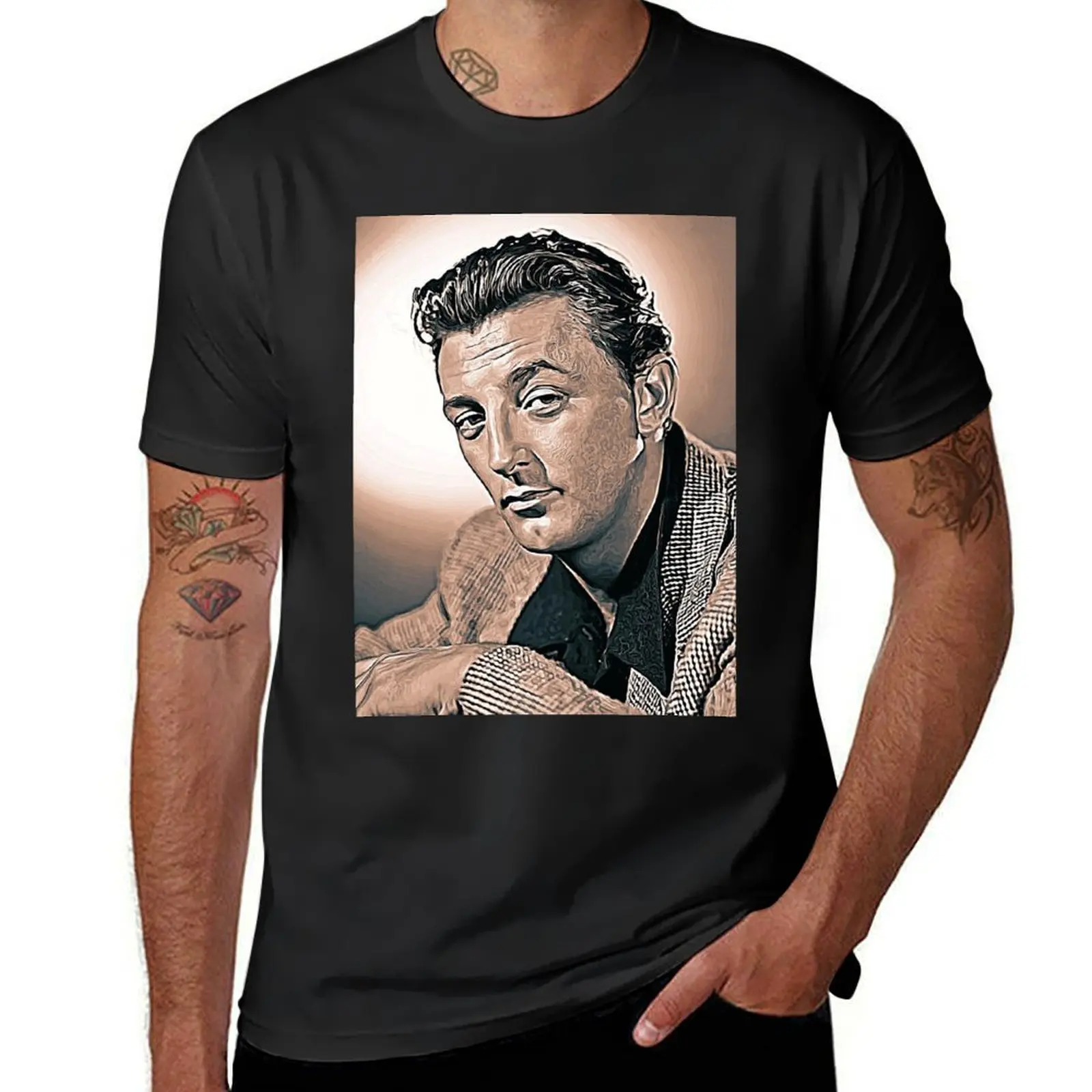 Robert Mitchum Art - vintage painting - D81 T-Shirt tops blacks Blouse cute tops t shirts for men cotton
Robert Mitchum Art - vintage painting - D81 T-Shirt tops blacks Blouse cute tops t shirts for men cotton