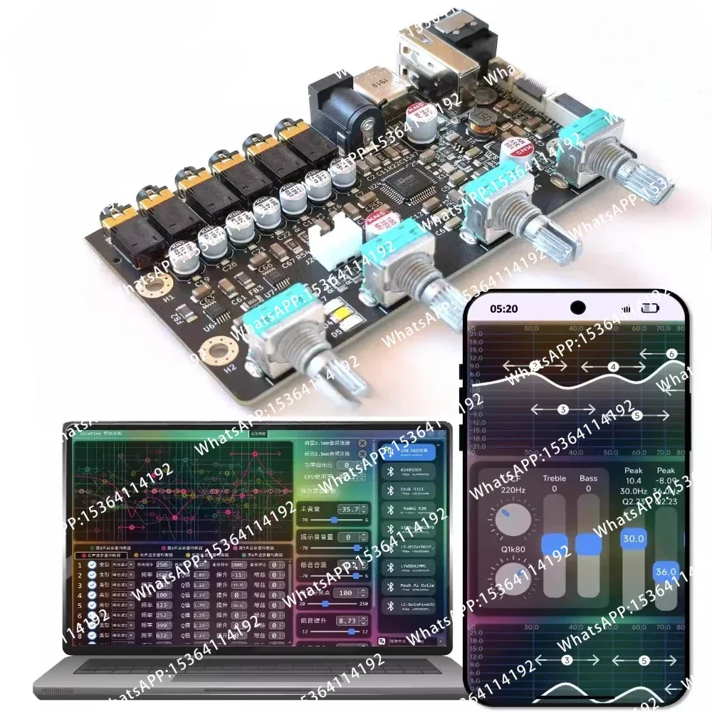 7-channel DSP Preamp Tuning Board Computer Mobile Phone Bluetooth Wireless Tuning 15 Segment EQ
7-channel DSP Preamp Tuning Board Computer Mobile Phone Bluetooth Wireless Tuning 15 Segment EQ