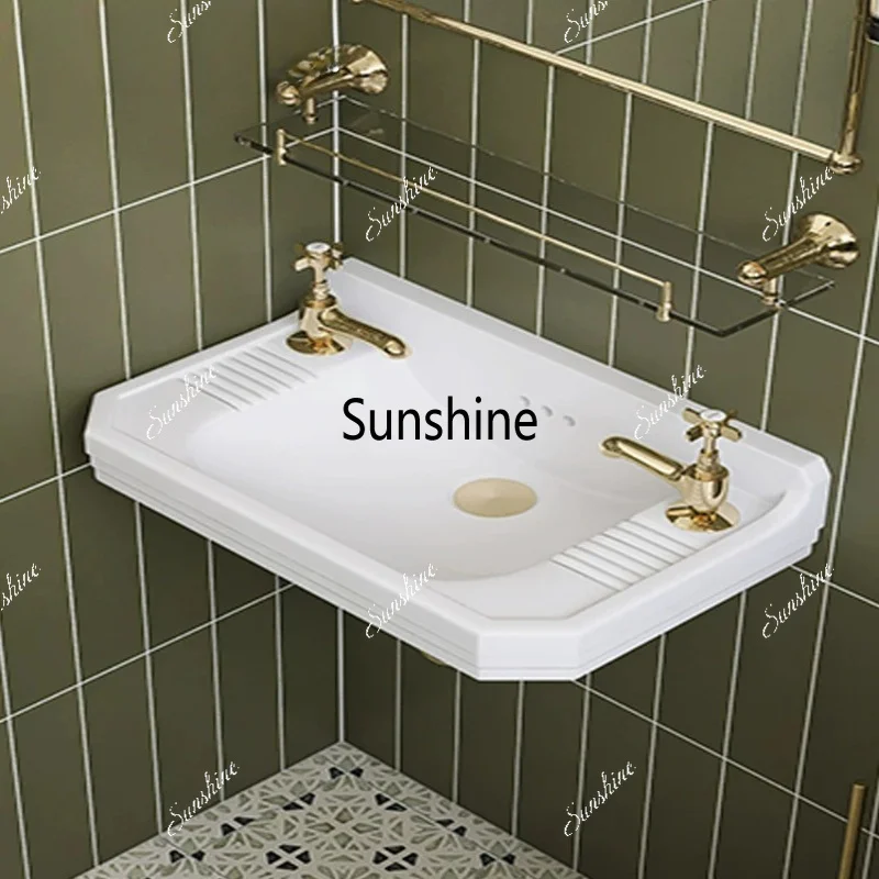 French retro wash basin wall-mounted bathroom balcony wall-mounted
French retro wash basin wall-mounted bathroom balcony wall-mounted