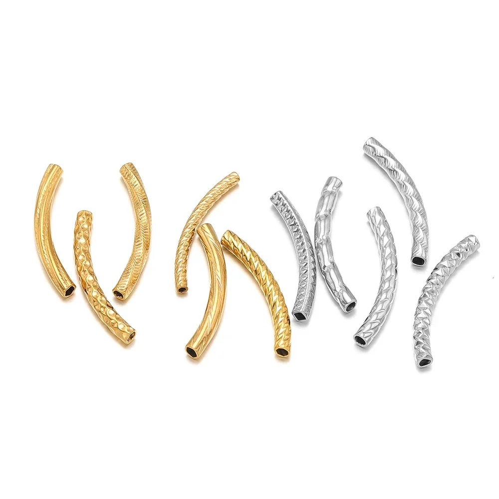 10pcs 37mm Embossed Curved Tube Charms Stainless Steel Connector Pendants for DIY Bracelet Jewelry Making Necklace Components
10pcs 37mm Embossed Curved Tube Charms Stainless Steel Connector Pendants for DIY Bracelet Jewelry Making Necklace Components