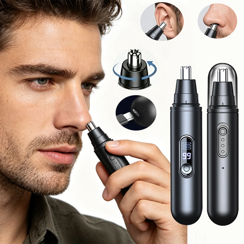 Nose Hair Trimmer for Man Portable Rechargeable Hair Remover for Nose and Ears Men's Mini Painless Electric Nose Hair Shaver
Nose Hair Trimmer for Man Portable Rechargeable Hair Remover for Nose and Ears Men's Mini Painless Electric Nose Hair Shaver