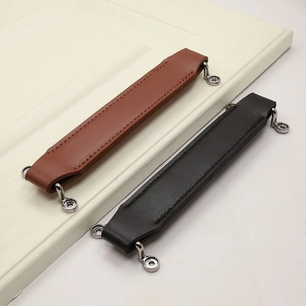 Vintage Soft Leather Handle PU Brown Stool Pull Handle Black With Screws Cabinet Pulls Sofa
Vintage Soft Leather Handle PU Brown Stool Pull Handle Black With Screws Cabinet Pulls Sofa