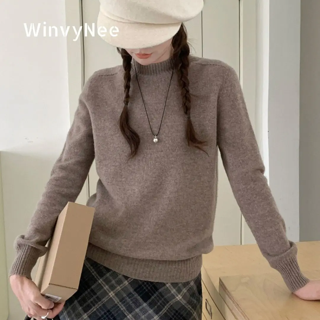 WinvyNee, зимняя женская одежда, шерстяные свитера с высоким воротником, повседневный джемпер с длинными рукавами, вязаные женские пуловеры, большие размеры A1523039
WinvyNee, зимняя женская одежда, шерстяные свитера с высоким воротником, повседневный джемпер с длинными рукавами, вязаные женские пуловеры, большие размеры A1523039