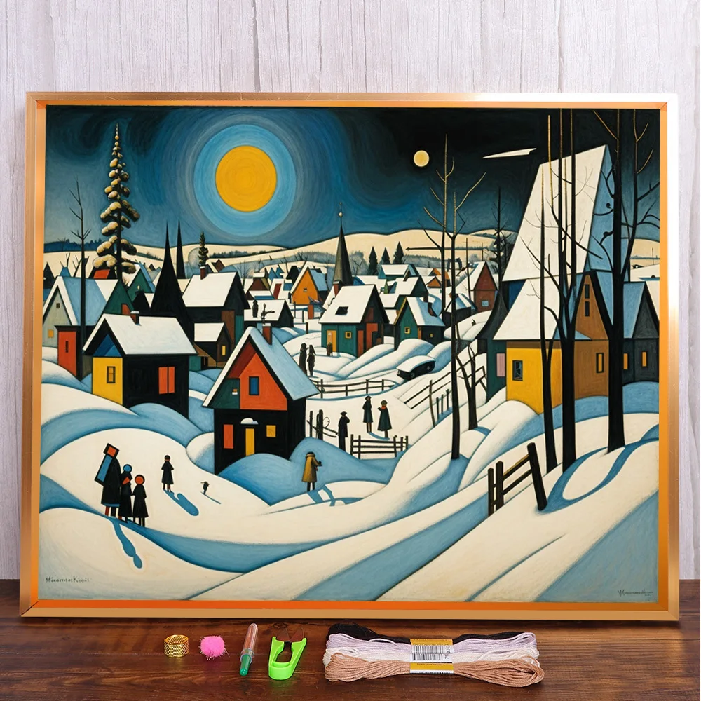 Landscape Snow Town Printed Fabric Cross Stitch Kit DIY Embroidery Handmade Handicraft Hobby Painting For Adults Mulina Counted
Landscape Snow Town Printed Fabric Cross Stitch Kit DIY Embroidery Handmade Handicraft Hobby Painting For Adults Mulina Counted