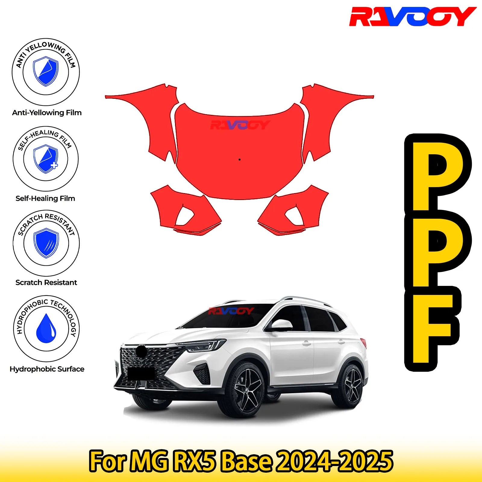 For MG RX5 Base 2024-2025 Glossy Matte Black Precut front PPF Kit Paint Protection Film
For MG RX5 Base 2024-2025 Glossy Matte Black Precut front PPF Kit Paint Protection Film