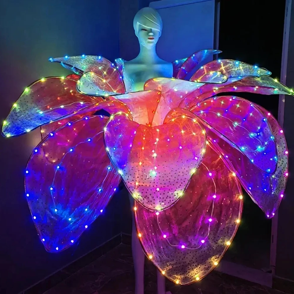 Full Color LED White Skirt Flower Opening Dance Big Swing Dress Modern Dance Performance Dress LED Robot Suit Blossom Long Dress
Full Color LED White Skirt Flower Opening Dance Big Swing Dress Modern Dance Performance Dress LED Robot Suit Blossom Long Dress