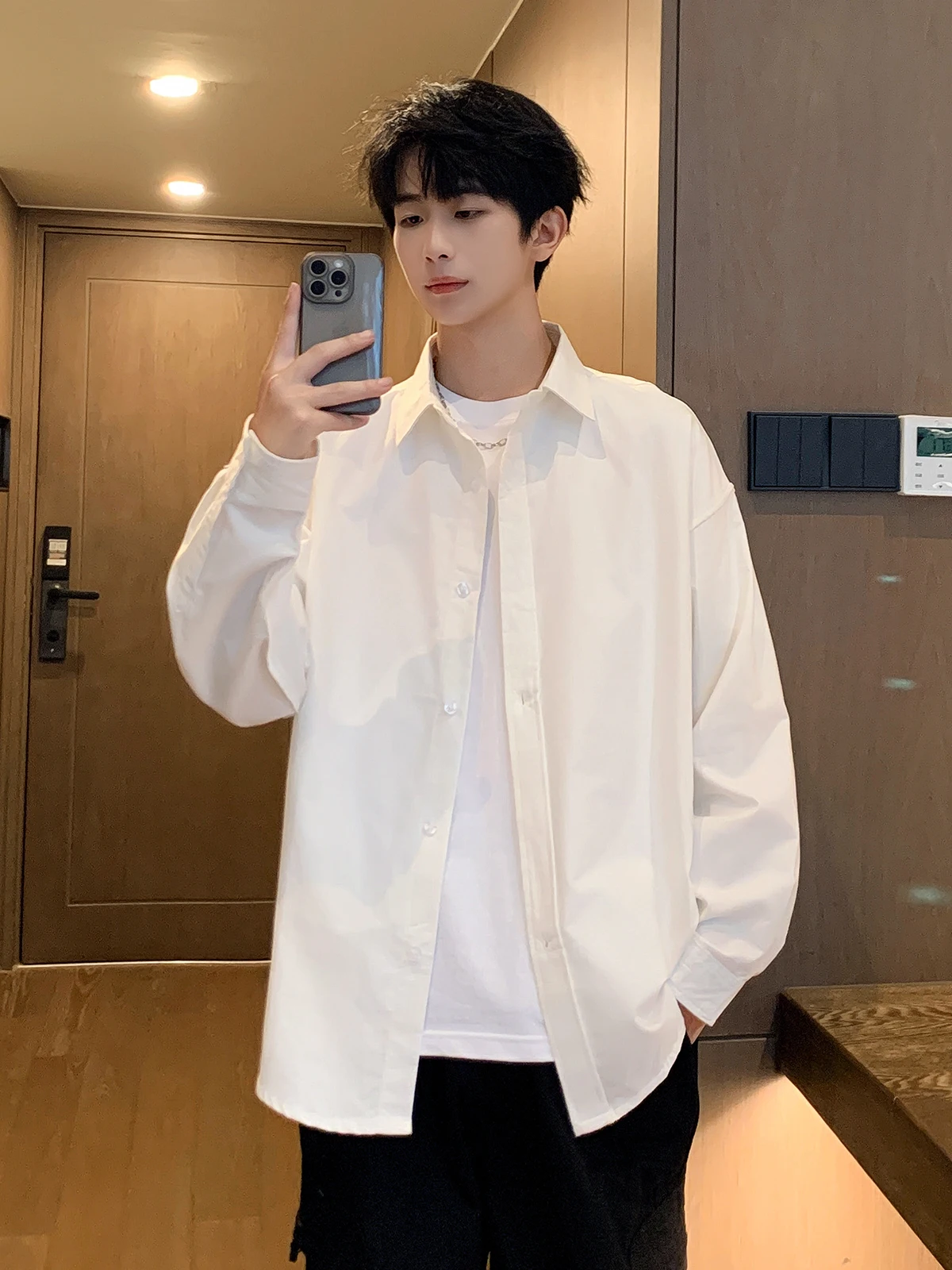 Men's Slim Fit Long Sve irt Spring Autumn Thin Drapey Iron-Free Casual Outerwear Pure Color Trendy Brand Youthful
Men's Slim Fit Long Sve irt Spring Autumn Thin Drapey Iron-Free Casual Outerwear Pure Color Trendy Brand Youthful