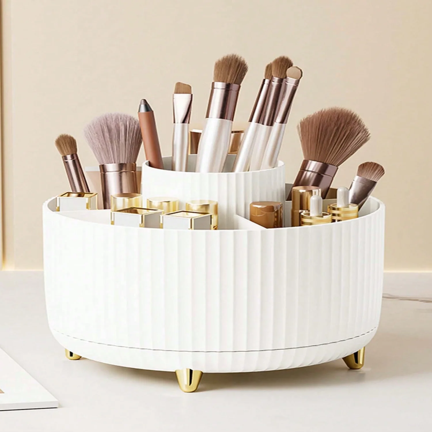 Desktop Rotating Makeup Brush Cylinder Cosmetic Organizer Stand For Table With Multiple Compartments Eyeshadow Brush Lipstick H
Desktop Rotating Makeup Brush Cylinder Cosmetic Organizer Stand For Table With Multiple Compartments Eyeshadow Brush Lipstick H