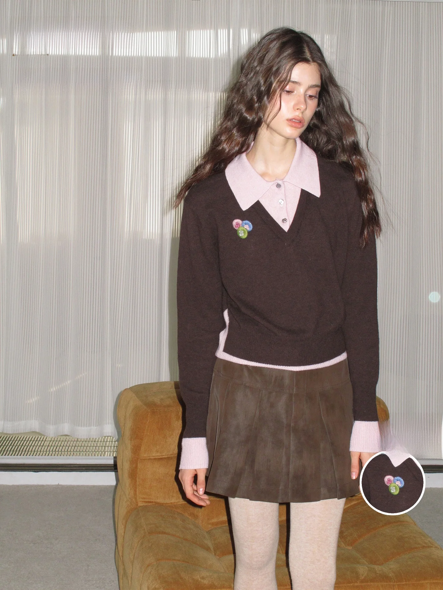 Теплый шерстяной вязаный свитер с воротником Vol0, цвет вишневый коричневый, в стиле британского колледжа, удлиненный, стандартной длины, женский топ
Теплый шерстяной вязаный свитер с воротником Vol0, цвет вишневый коричневый, в стиле британского колледжа, удлиненный, стандартной длины, женский топ