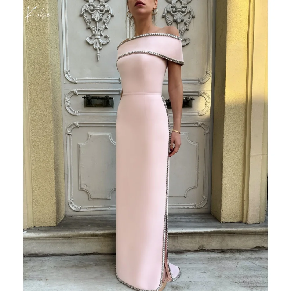 Kobe Metal Chain Mermaid One Shoulder Prom Dress Side Slit Pink Satin Floor-Length Wedding Dresses vestidos de noche Customized
Kobe Metal Chain Mermaid One Shoulder Prom Dress Side Slit Pink Satin Floor-Length Wedding Dresses vestidos de noche Customized