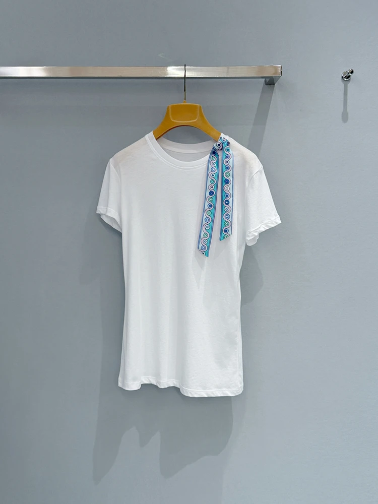 Summer Fashion Outdoors Simplicity Casual Loose Cotton T-Shirts Women's O-Neck Geometric Print Butterfly-knot Short Sleeve Tops
Summer Fashion Outdoors Simplicity Casual Loose Cotton T-Shirts Women's O-Neck Geometric Print Butterfly-knot Short Sleeve Tops