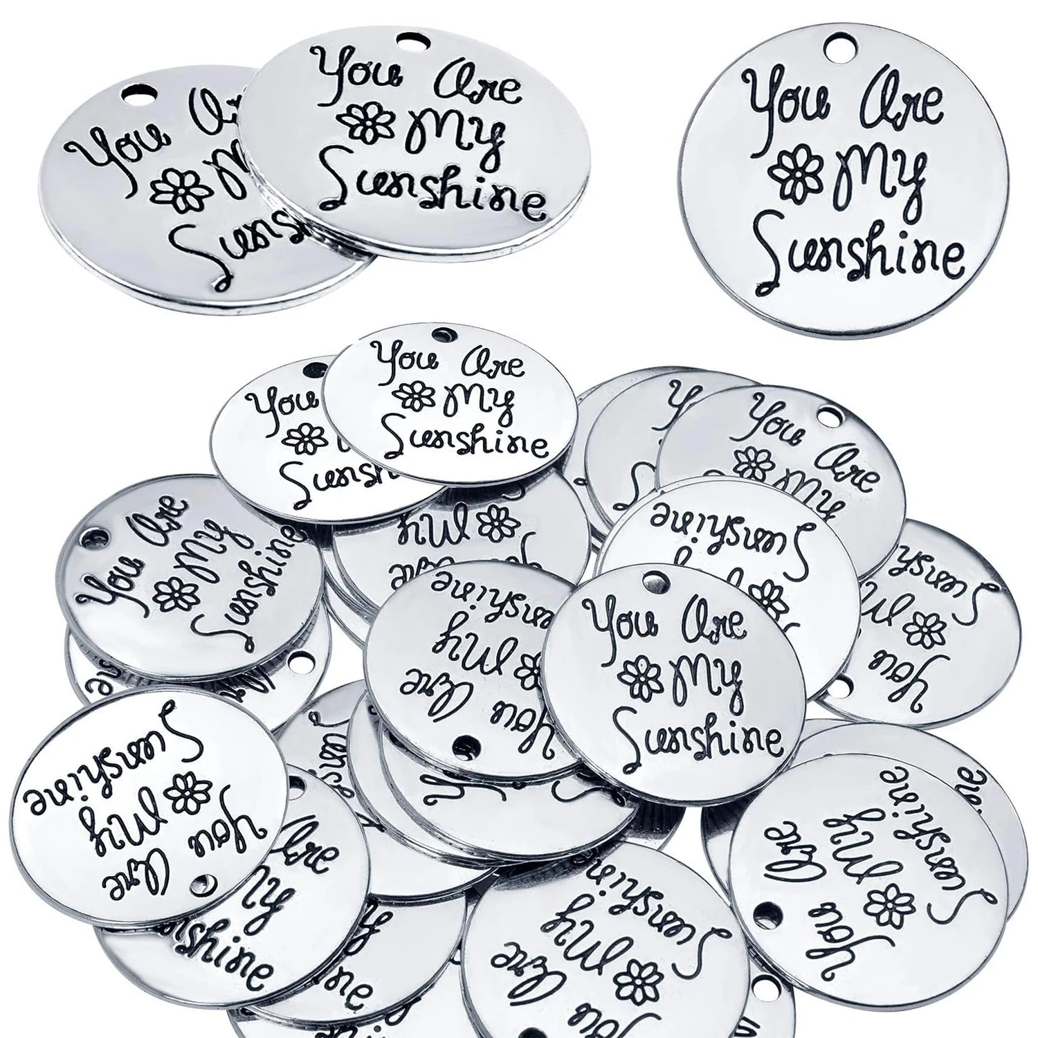 30pcs Inspirational Words Charms Round Message Alloy Pendants Jewelry Making Supplies for Making Crafts Necklace Bracelets
30pcs Inspirational Words Charms Round Message Alloy Pendants Jewelry Making Supplies for Making Crafts Necklace Bracelets