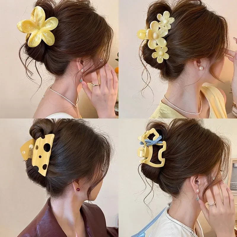 Sweet Summer Beach Vacation Large Hair Claw Clip Hairwear Bobo Color Flower Acrylic Horsetail Clip Hairpin Hair accessories
Sweet Summer Beach Vacation Large Hair Claw Clip Hairwear Bobo Color Flower Acrylic Horsetail Clip Hairpin Hair accessories