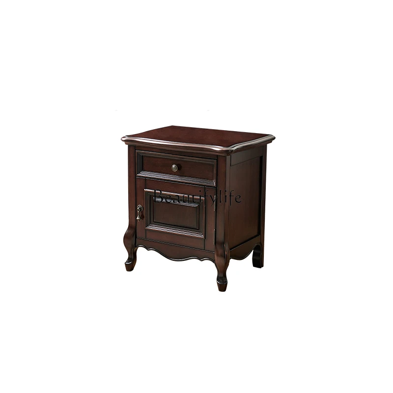 American solid wood bedside table gold silk teak all solid wood bedroom bedside with drawers locker
American solid wood bedside table gold silk teak all solid wood bedroom bedside with drawers locker