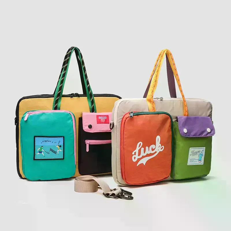 Women's Niche Color Blocked Cartoon Pattern Computer Bag, Portable One Shoulder Handbag, University Style Daily Commuting Bag
Women's Niche Color Blocked Cartoon Pattern Computer Bag, Portable One Shoulder Handbag, University Style Daily Commuting Bag