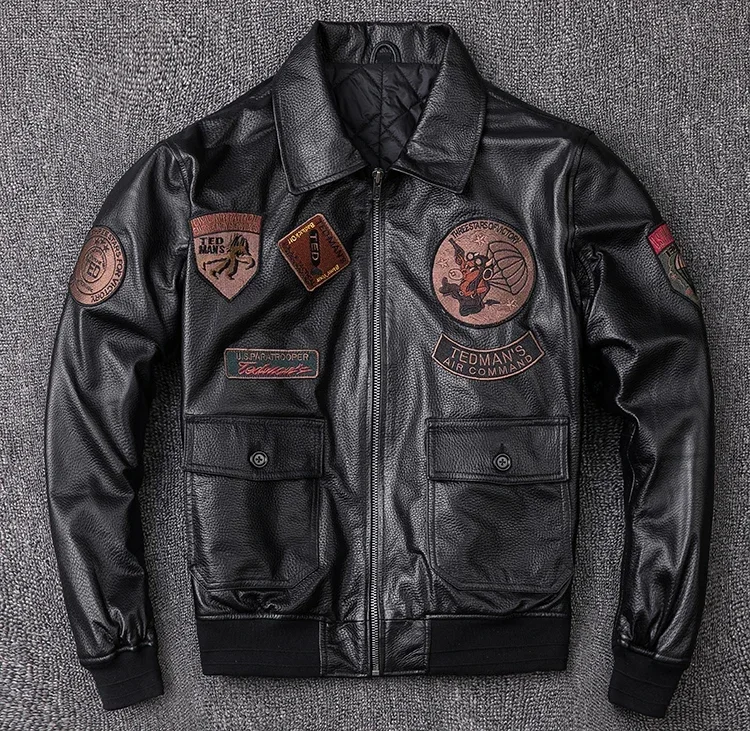 Plus Size 5XL Men's Biker G1 Air Force Pilot Jacket Genuine Leather Sheepskin Thicken Warm Vintage Classic Coat 36 Sb104cd53153f4e91ae38292ba2d4e734a