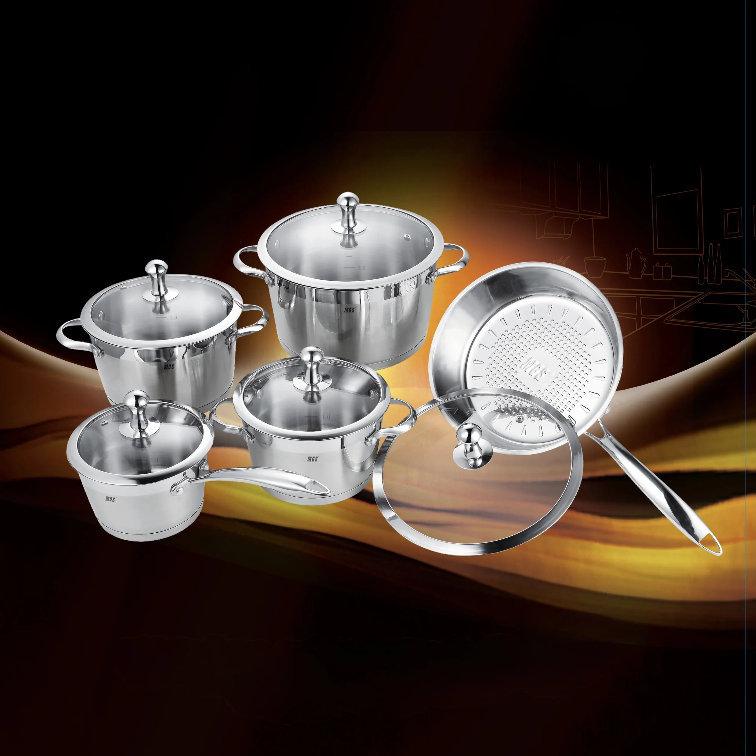 STLFHealthy 18/10 Нержавеющая сталь Набор посуды из 10 предметов Индукционная кастрюля Стеклянная крышка Прочный новый дизайн Кастрюли для супа без пальто
STLFHealthy 18/10 Нержавеющая сталь Набор посуды из 10 предметов Индукционная кастрюля Стеклянная крышка Прочный новый дизайн Кастрюли для супа без пальто