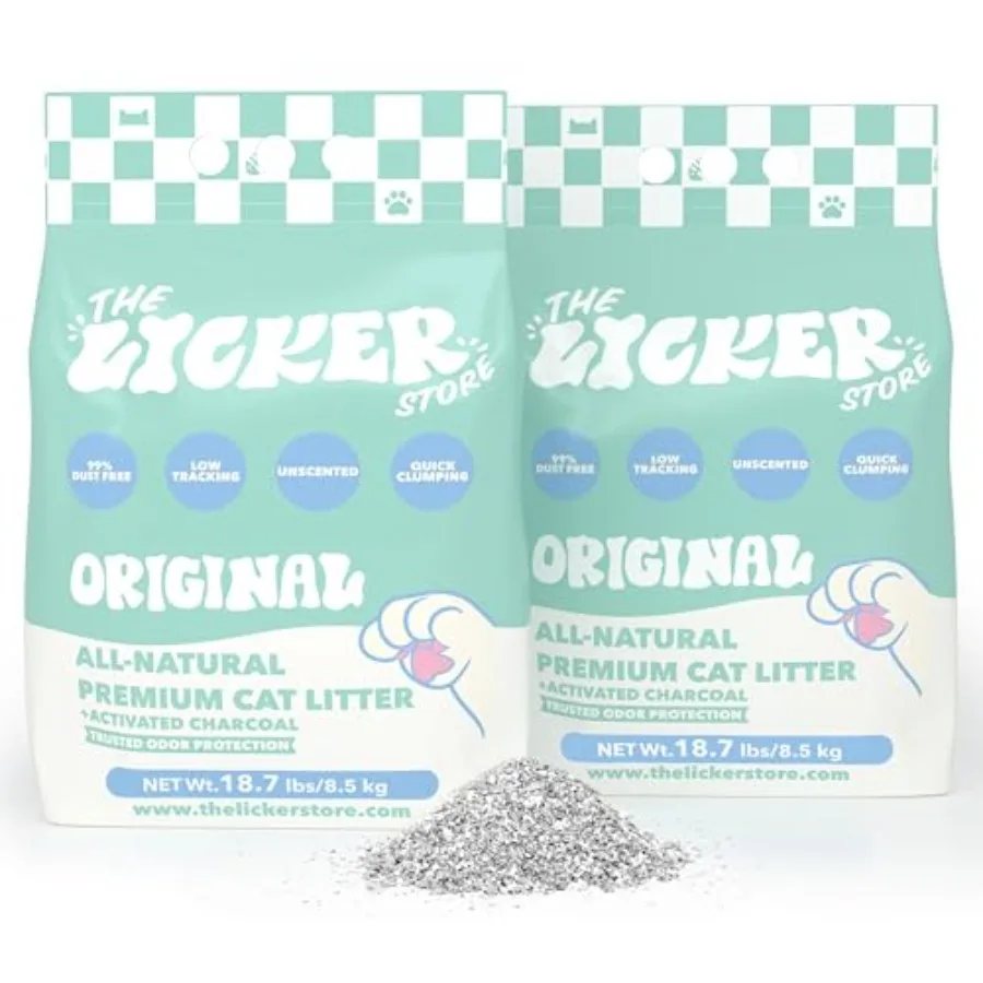 CLR2000A-SET2 Unscented Premium Clumping Bentonite Clay Cat Litter w/Activated Charcoal, Natural Odor Control, 99% Dust-Free, S
CLR2000A-SET2 Unscented Premium Clumping Bentonite Clay Cat Litter w/Activated Charcoal, Natural Odor Control, 99% Dust-Free, S