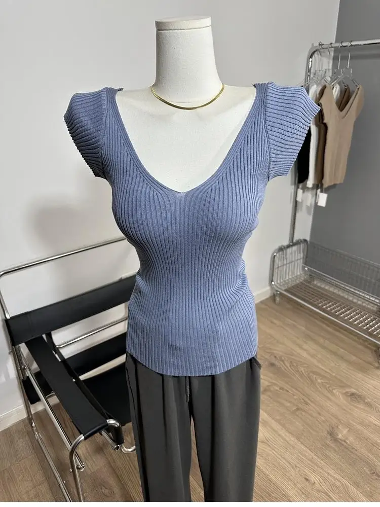 Ele Slim Fit ort Sve Deep V Ne Трикотажная женская мода Повседневный топ Quali Китайское производство Весна 2025 г.
Ele Slim Fit ort Sve Deep V Ne Трикотажная женская мода Повседневный топ Quali Китайское производство Весна 2025 г.